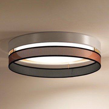 Duolla - Plafón LED ROLLER DUO SHINY LED/24W/230V diá. 45 cm blanco/cobre