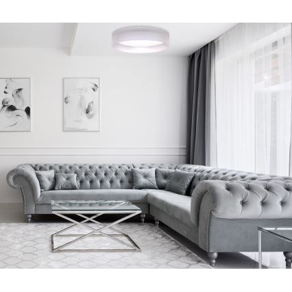 Duolla - Plafón LED ROLLER LED/24W/230V d. 45 cm gris claro