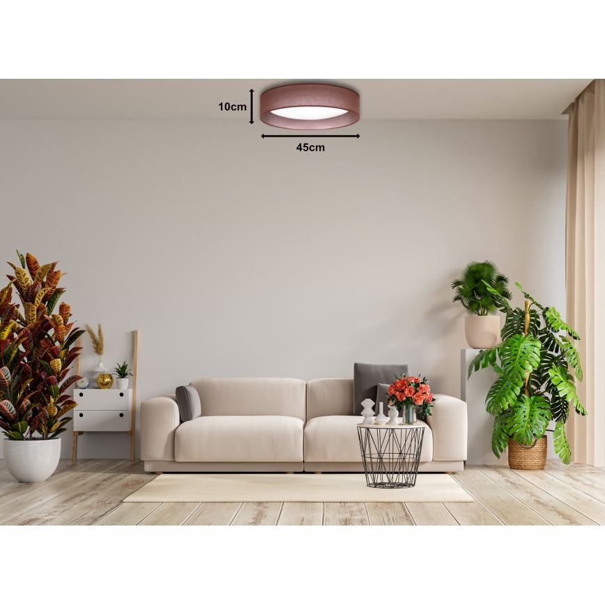 Duolla - Plafón LED ROLLER LED/24W/230V d. 45 cm marrón oscuro