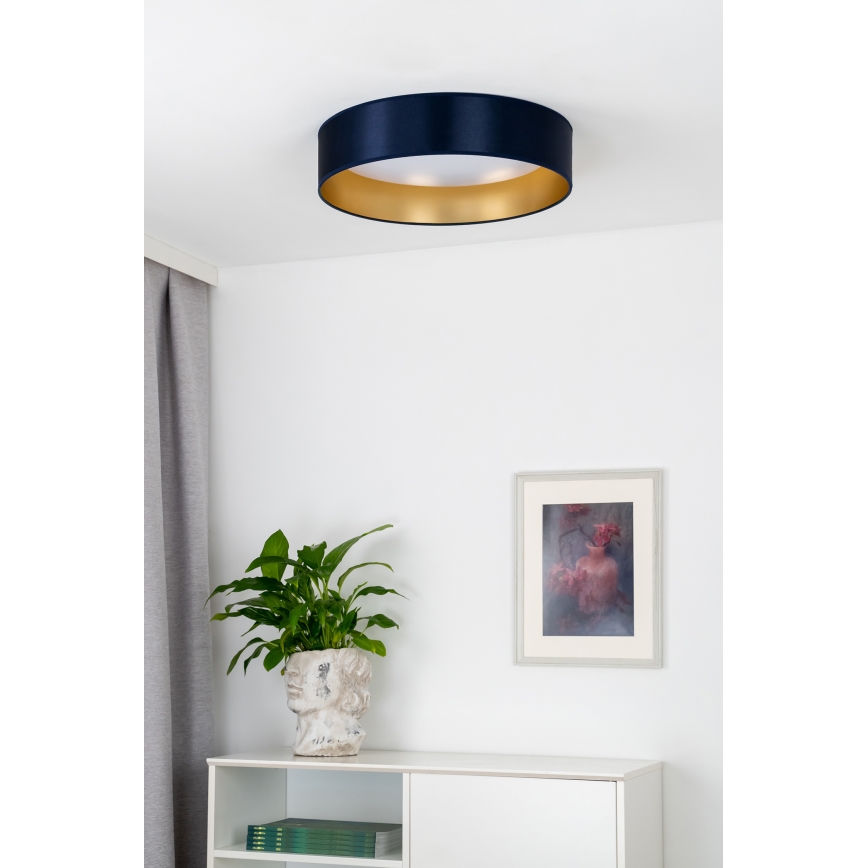 Duolla - Plafón LED ROLLER LED/24W/230V diá. 45 cm azul/dorado