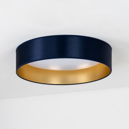 Duolla - Plafón LED ROLLER LED/24W/230V diá. 45 cm azul/dorado