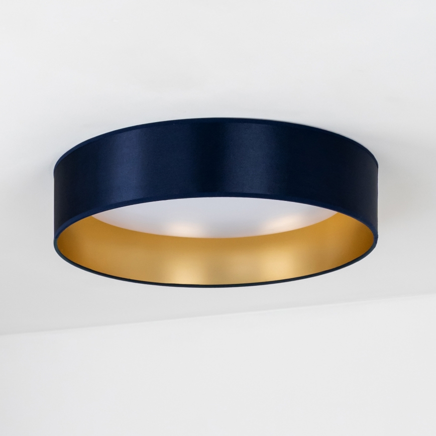 Duolla - Plafón LED ROLLER LED/24W/230V diá. 45 cm azul/dorado