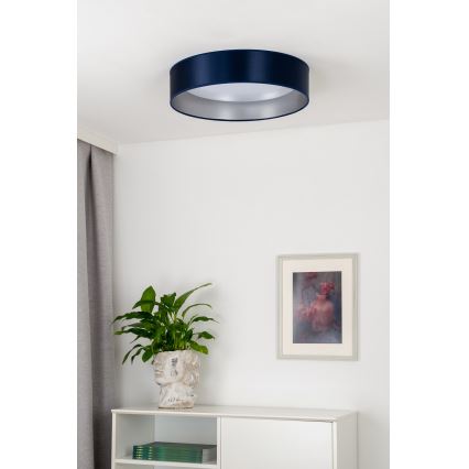 Duolla - Plafón LED ROLLER LED/24W/230V diá. 45 cm azul/plata