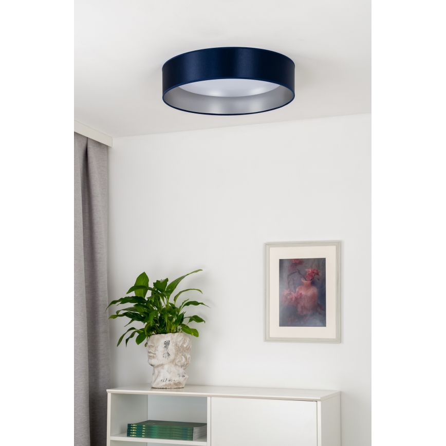 Duolla - Plafón LED ROLLER LED/24W/230V diá. 45 cm azul/plata