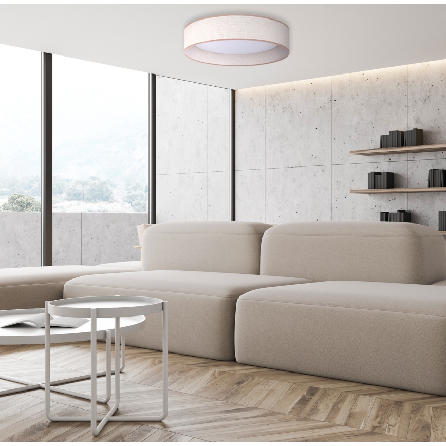 Duolla - Plafón LED ROLLER LED/24W/230V diá. 45 cm beige