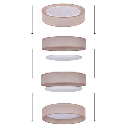Duolla - Plafón LED ROLLER LED/24W/230V diá. 45 cm beige