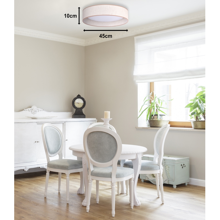 Duolla - Plafón LED ROLLER LED/24W/230V diá. 45 cm beige
