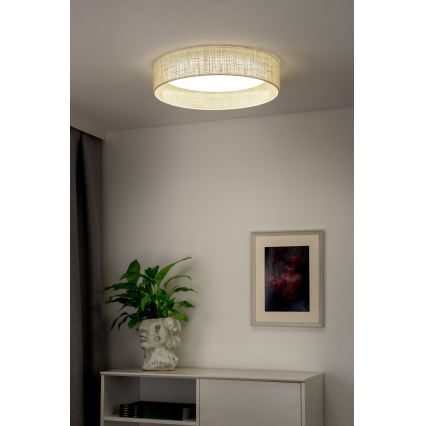 Duolla - Plafón LED ROLLER LED/24W/230V diá. 45 cm beige