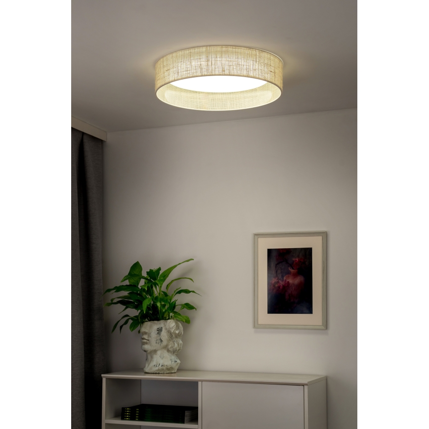 Duolla - Plafón LED ROLLER LED/24W/230V diá. 45 cm beige