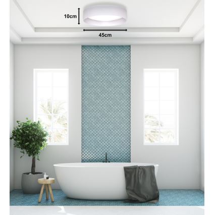 Duolla - Plafón LED ROLLER LED/24W/230V diá. 45 cm blanco
