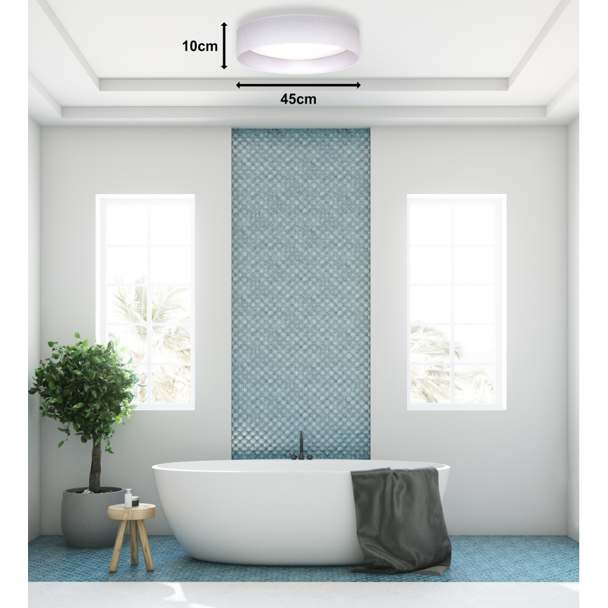 Duolla - Plafón LED ROLLER LED/24W/230V diá. 45 cm blanco