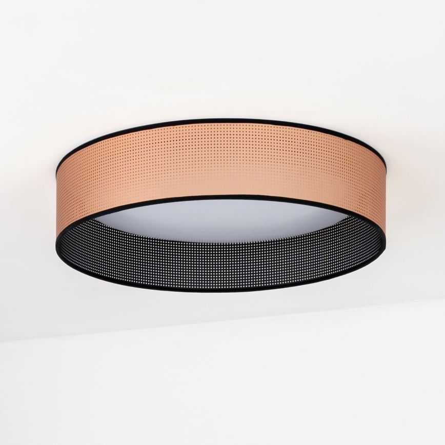 Duolla - Plafón LED ROLLER LED/24W/230V diá. 45 cm cobre/negro
