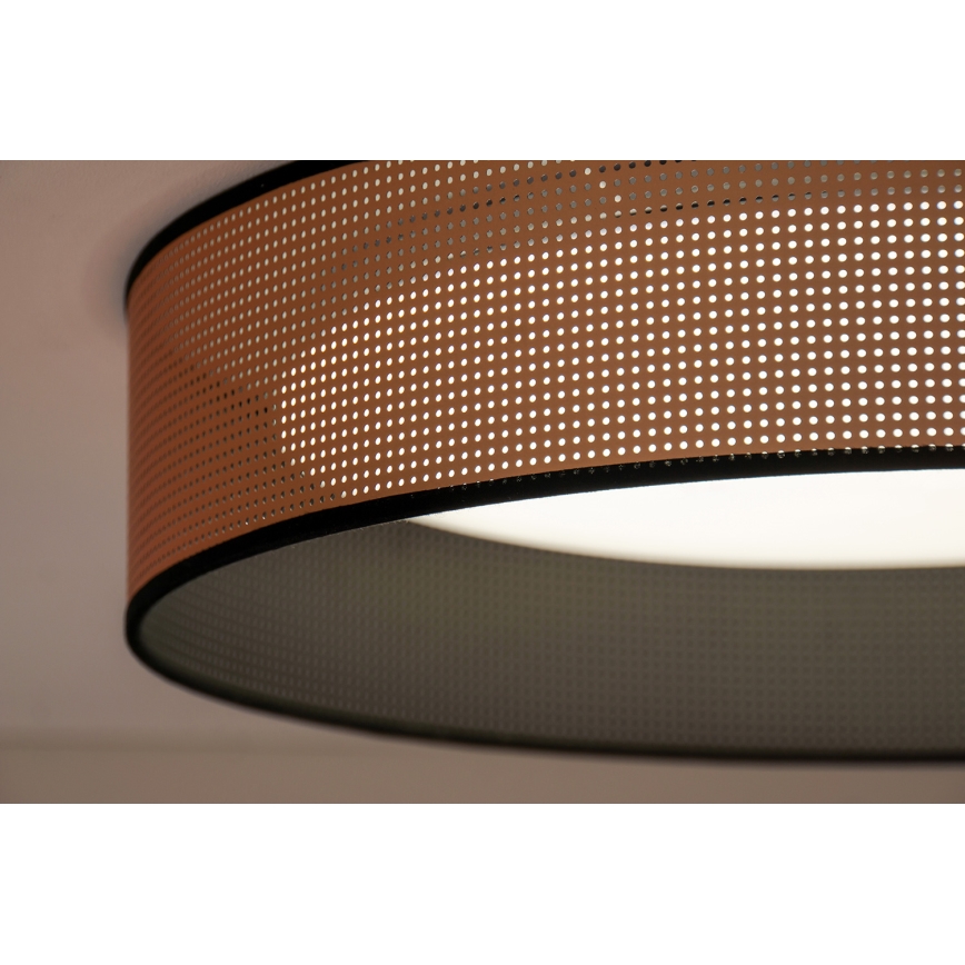 Duolla - Plafón LED ROLLER LED/24W/230V diá. 45 cm cobre/negro