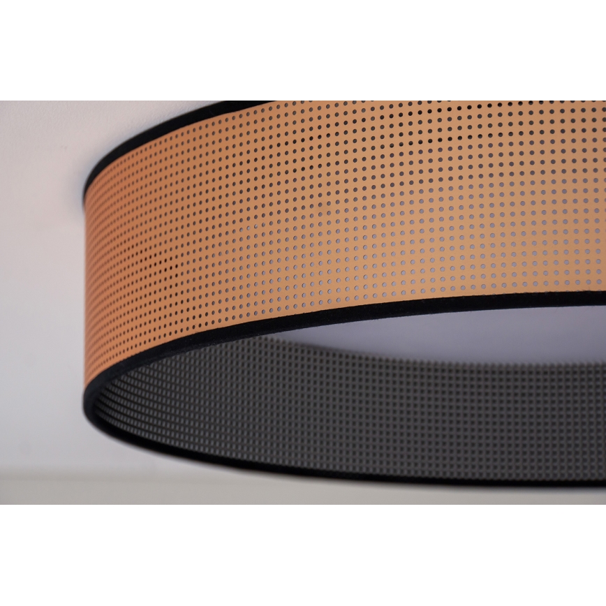 Duolla - Plafón LED ROLLER LED/24W/230V diá. 45 cm cobre/negro
