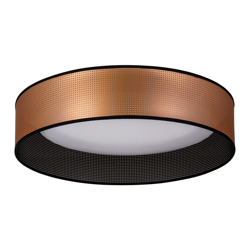 Duolla - Plafón LED ROLLER LED/24W/230V diá. 45 cm cobre/negro