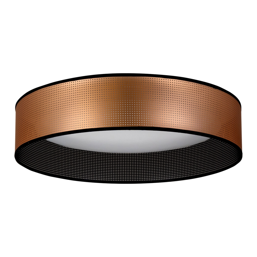 Duolla - Plafón LED ROLLER LED/24W/230V diá. 45 cm cobre/negro