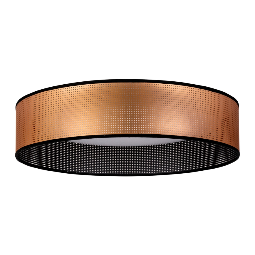 Duolla - Plafón LED ROLLER LED/24W/230V diá. 45 cm cobre/negro
