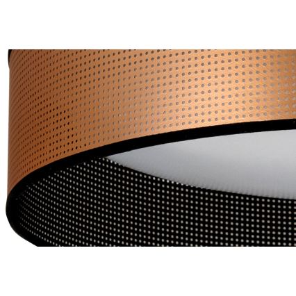 Duolla - Plafón LED ROLLER LED/24W/230V diá. 45 cm cobre/negro