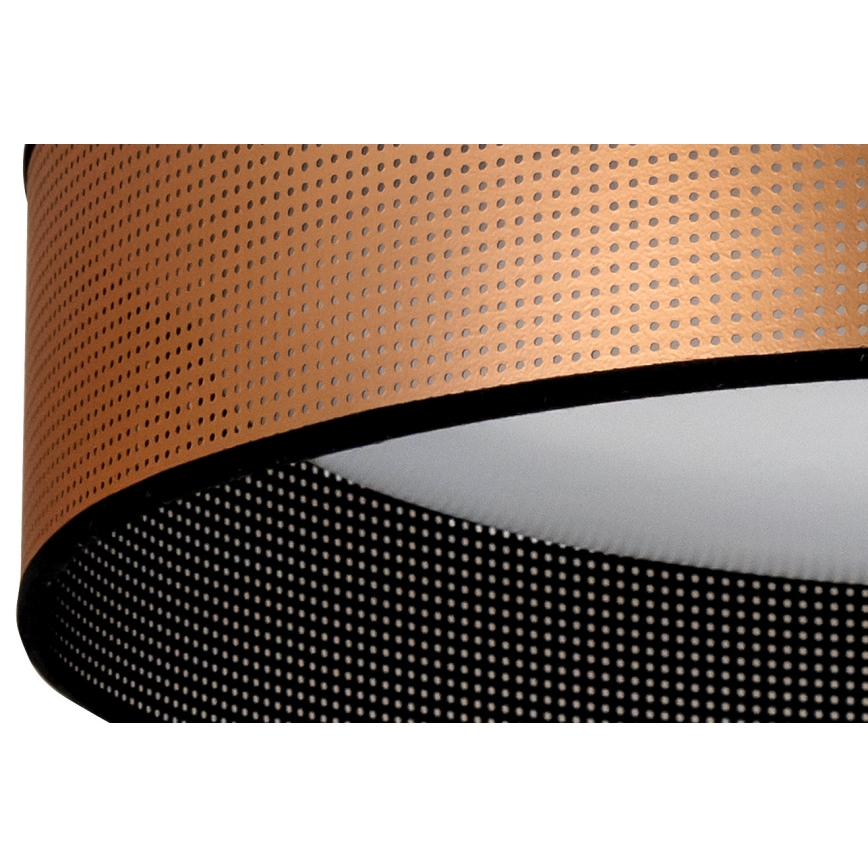 Duolla - Plafón LED ROLLER LED/24W/230V diá. 45 cm cobre/negro