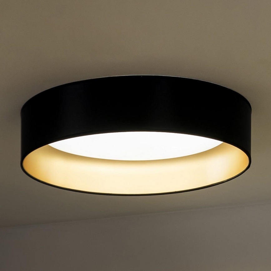 Duolla - Plafón LED ROLLER LED/24W/230V diá. 45 cm negro/dorado