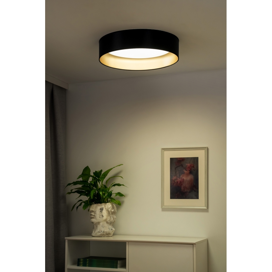 Duolla - Plafón LED ROLLER LED/24W/230V diá. 45 cm negro/dorado