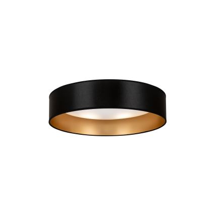 Duolla - Plafón LED ROLLER LED/24W/230V diá. 45 cm negro/dorado