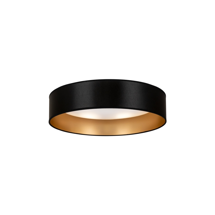 Duolla - Plafón LED ROLLER LED/24W/230V diá. 45 cm negro/dorado
