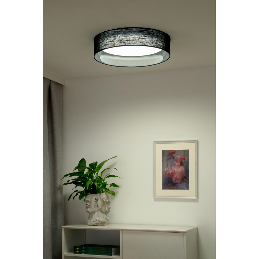 Duolla - Plafón LED ROLLER LED/24W/230V diá. 45 cm negro