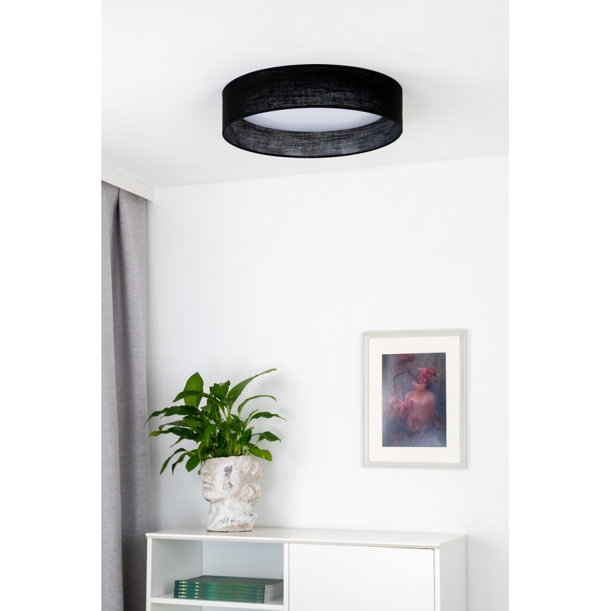 Duolla - Plafón LED ROLLER LED/24W/230V diá. 45 cm negro