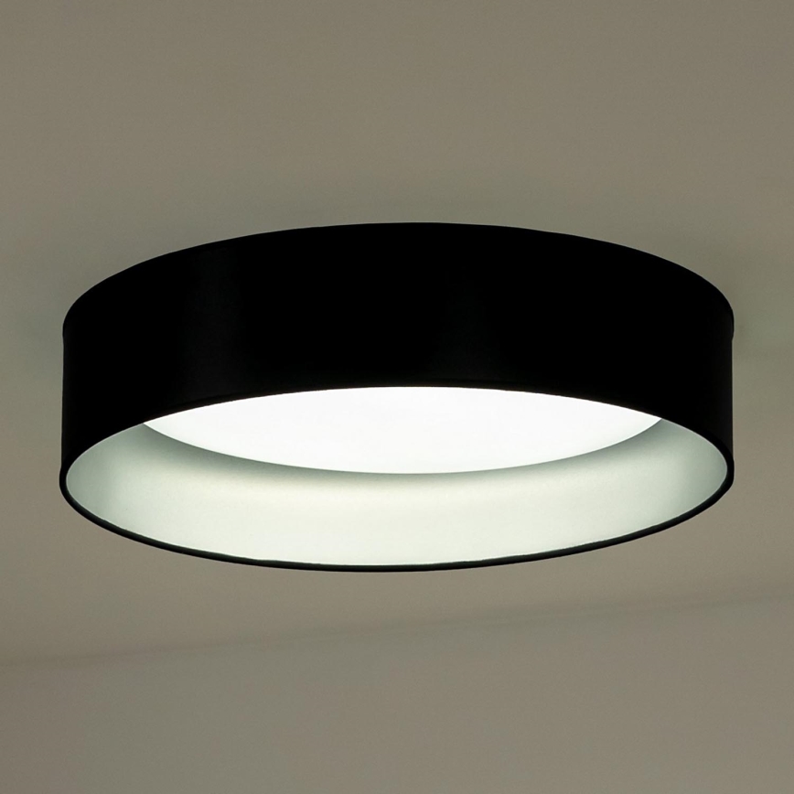 Duolla - Plafón LED ROLLER LED/24W/230V diá. 45 cm negro/plata