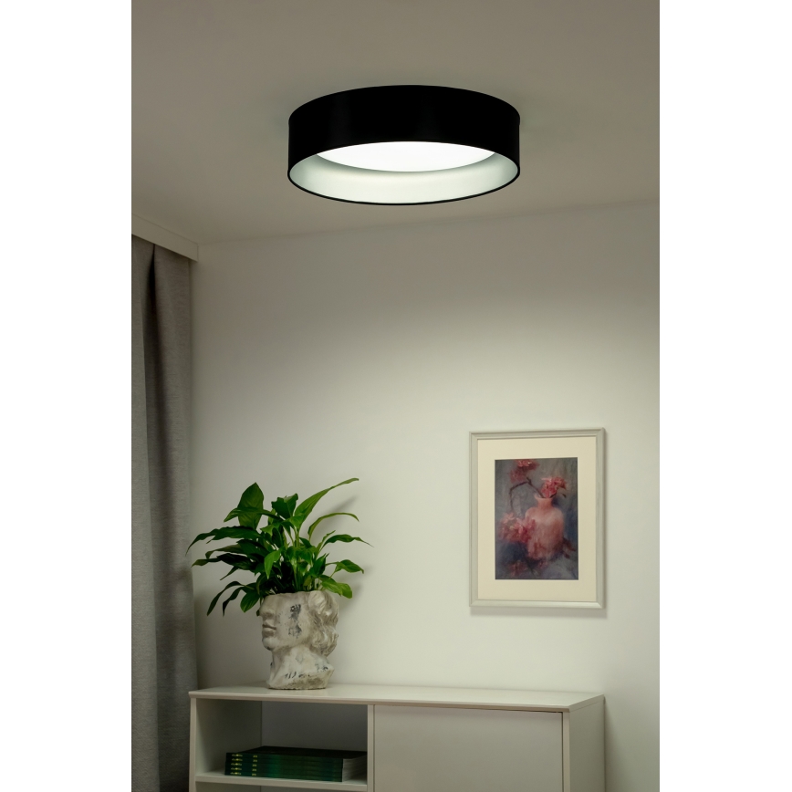 Duolla - Plafón LED ROLLER LED/24W/230V diá. 45 cm negro/plata