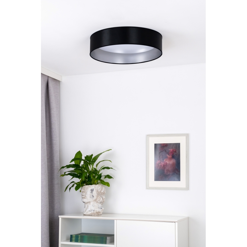 Duolla - Plafón LED ROLLER LED/24W/230V diá. 45 cm negro/plata