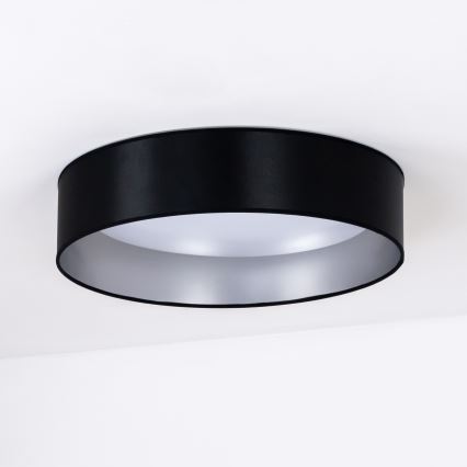 Duolla - Plafón LED ROLLER LED/24W/230V diá. 45 cm negro/plata