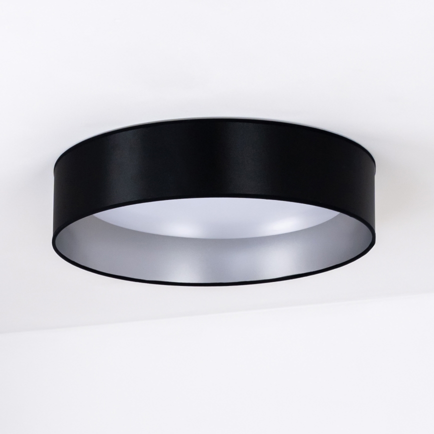 Duolla - Plafón LED ROLLER LED/24W/230V diá. 45 cm negro/plata