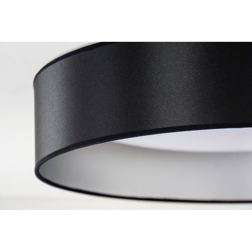Duolla - Plafón LED ROLLER LED/24W/230V diá. 45 cm negro/plata