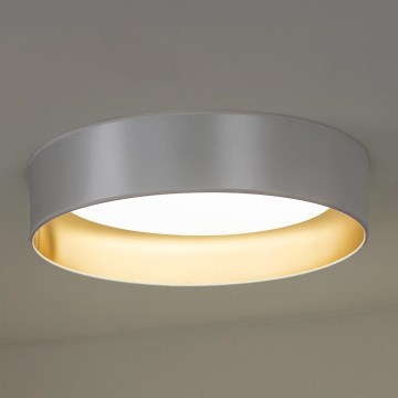 Duolla - Plafón LED ROLLER LED/24W/230V diá. 45 cm plata/dorado