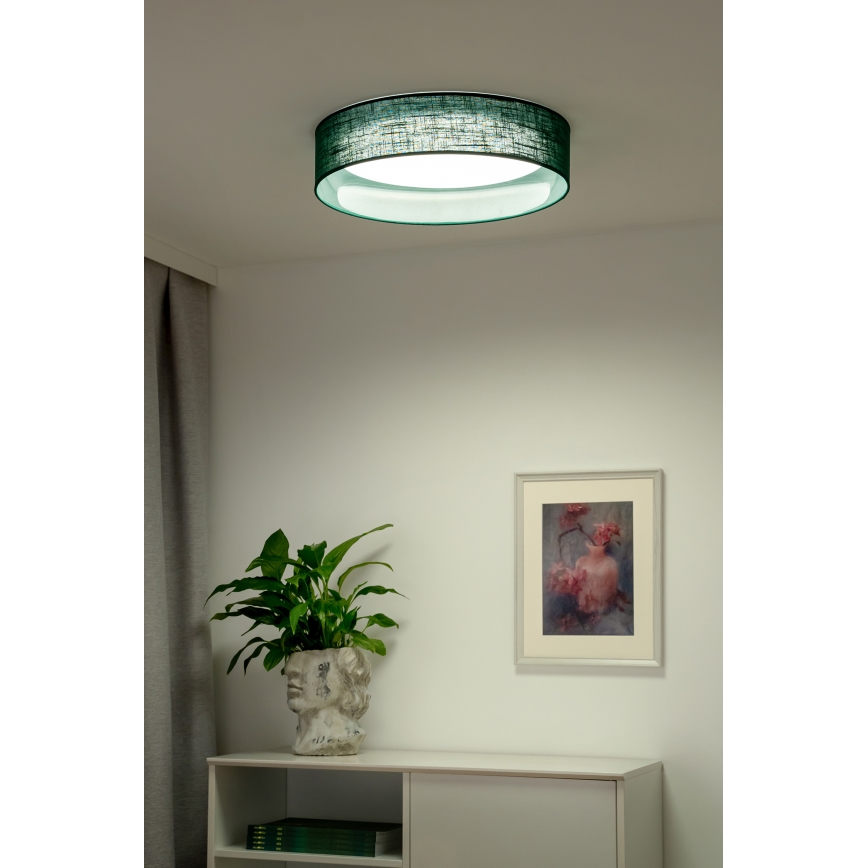 Duolla - Plafón LED ROLLER LED/24W/230V diá. 45 cm Verde