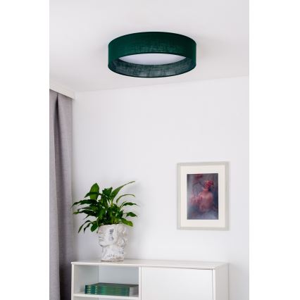 Duolla - Plafón LED ROLLER LED/24W/230V diá. 45 cm Verde