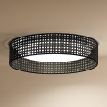 Duolla - Plafón LED ROLLER RATTAN LED/24W/230V diá. 45 cm negro