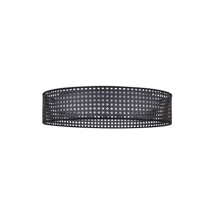 Duolla - Plafón LED ROLLER RATTAN LED/24W/230V diá. 45 cm negro