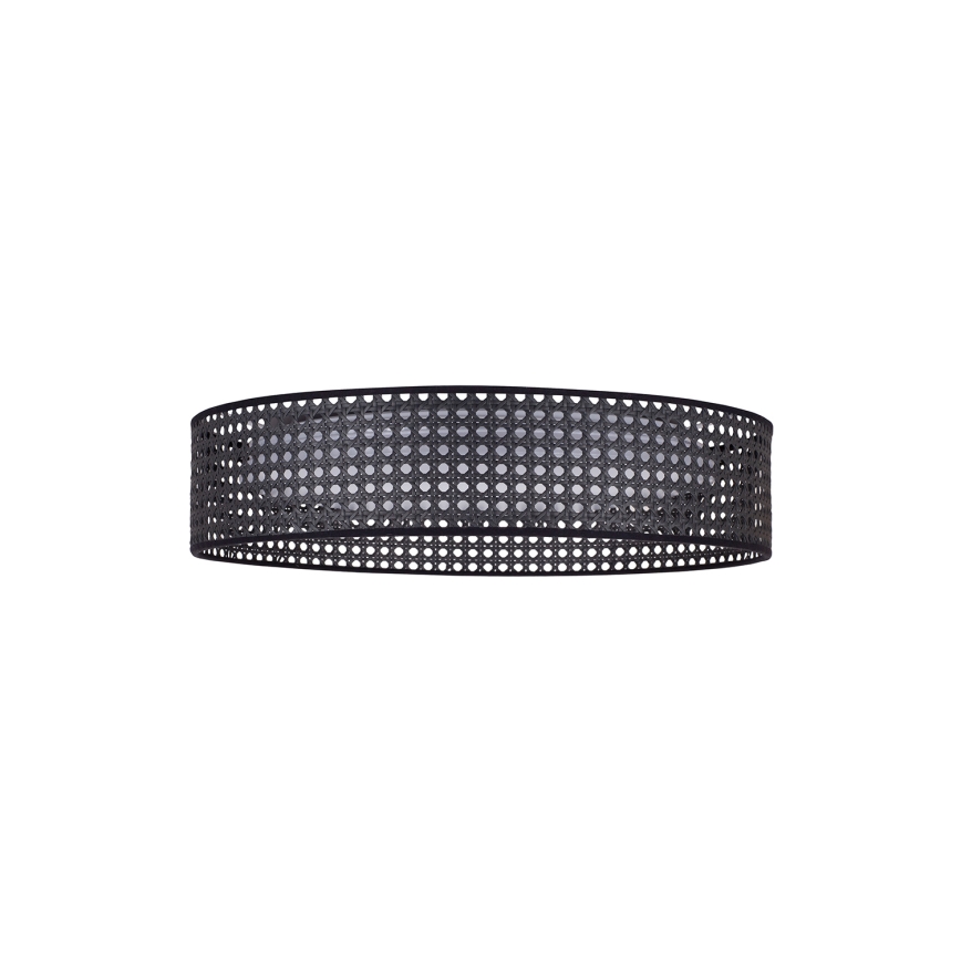 Duolla - Plafón LED ROLLER RATTAN LED/24W/230V diá. 45 cm negro