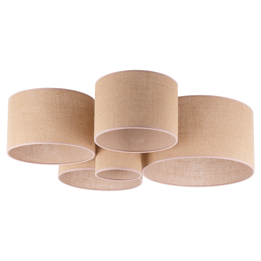 Duolla - Plafón ROLLER PENTO 5xE27/60W/230V beige