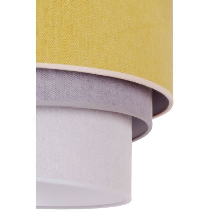 Duolla - Plafón TRIO 1xE27/15W/230V diá. 45 cm amarillo/gris/blanco