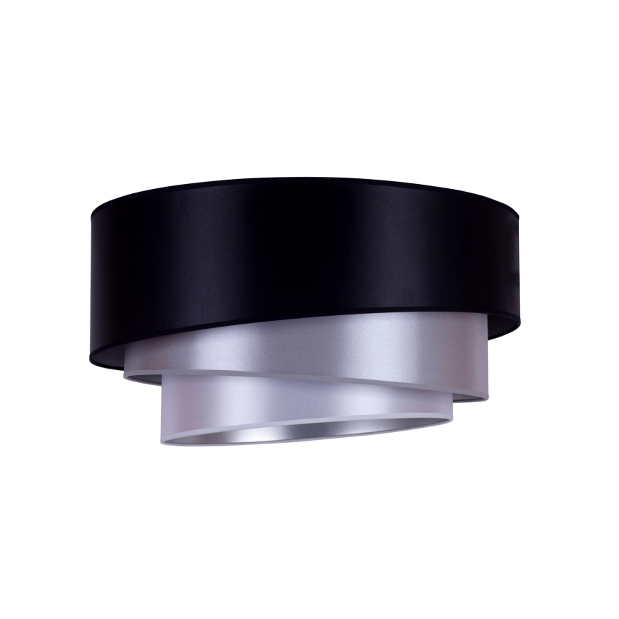 Duolla - Plafón TRIO 1xE27/15W/230V diá. 45 cm negro/plata
