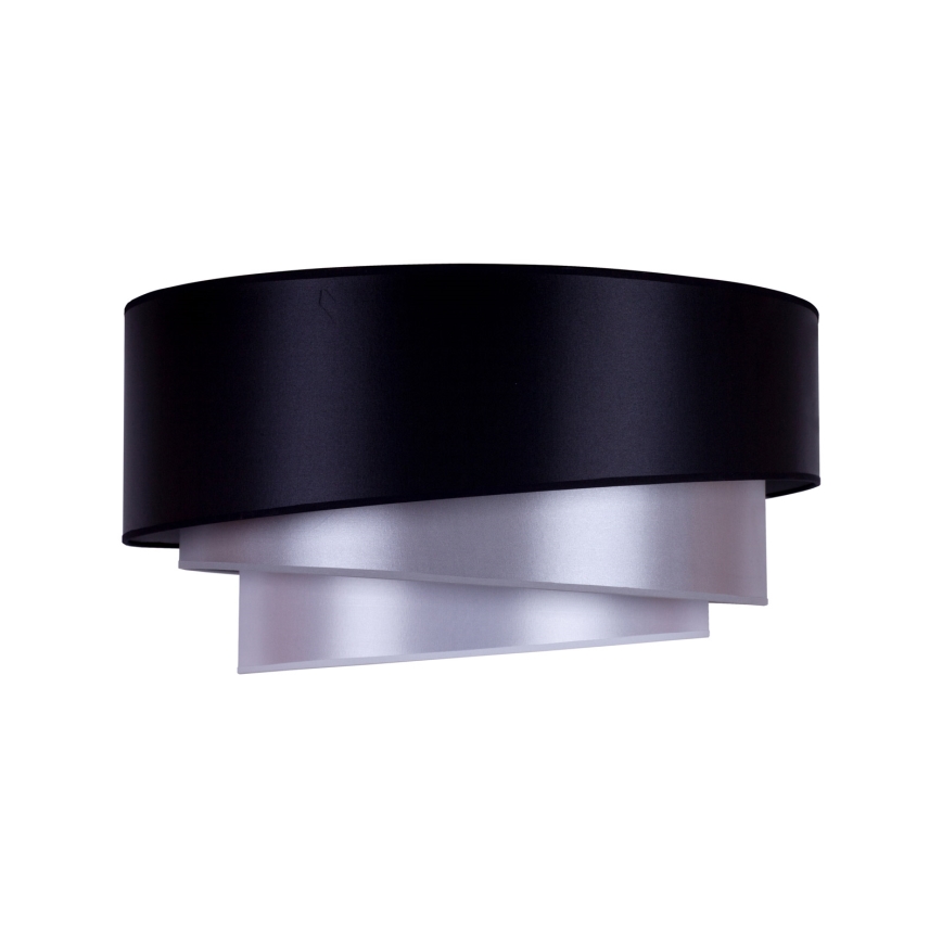 Duolla - Plafón TRIO 1xE27/15W/230V diá. 45 cm negro/plata