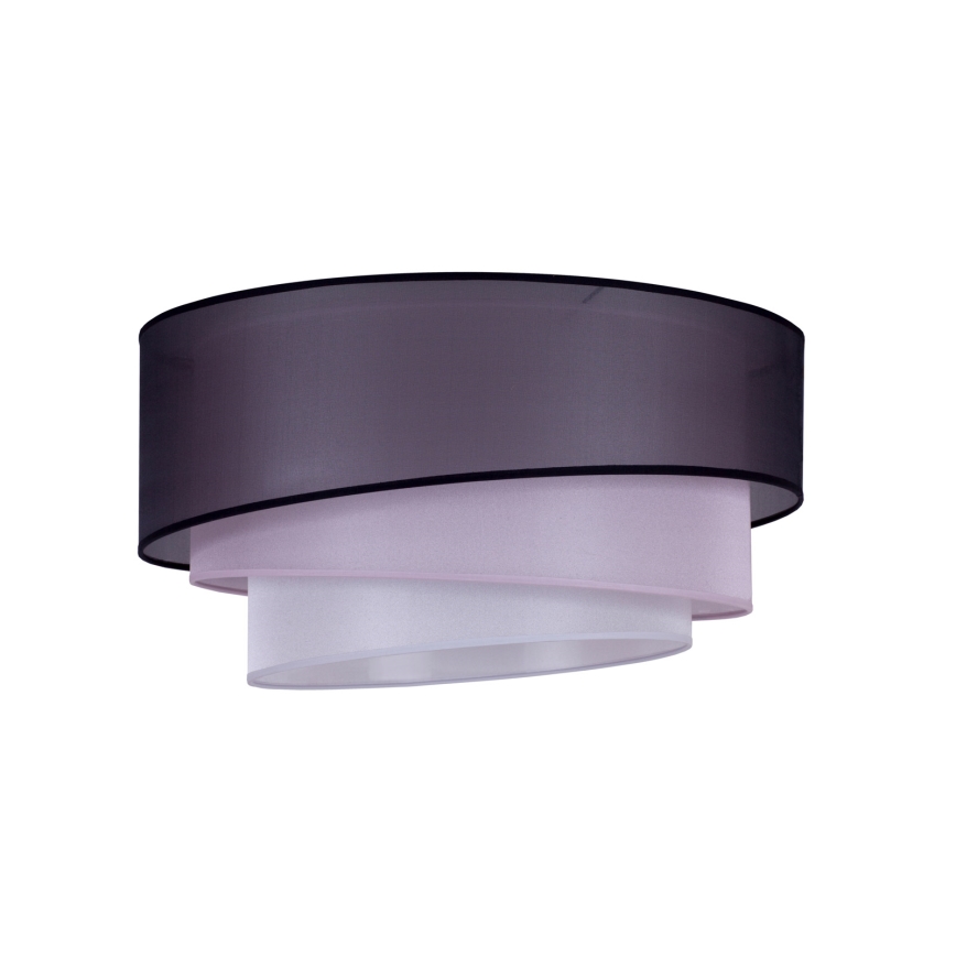 Duolla - Plafón TRIO 1xE27/15W/230V diá. 45 cm negro/rosa/plata
