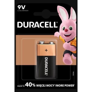 Duracell - 1 pz Batería alcalina Basic 9V 550 mAh