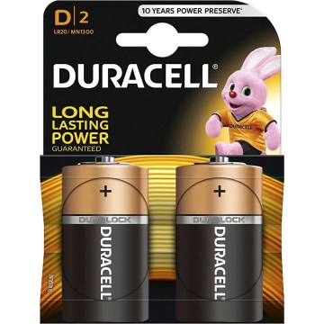 Duracell - 2 pz Batería alcalina Basic LR20/D 1,5V 12500 mAh