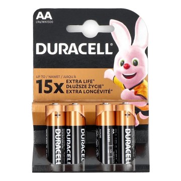 Duracell - 4 pz Batería alcalina Basic LR06/AA 1,5V 2650 mAh