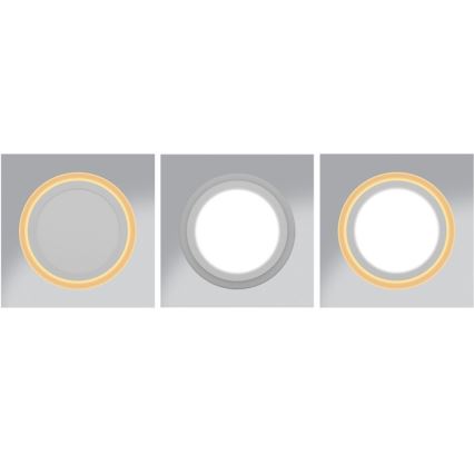 LED Lámpara empotrable DUO LED/18W/230V + LED/6W